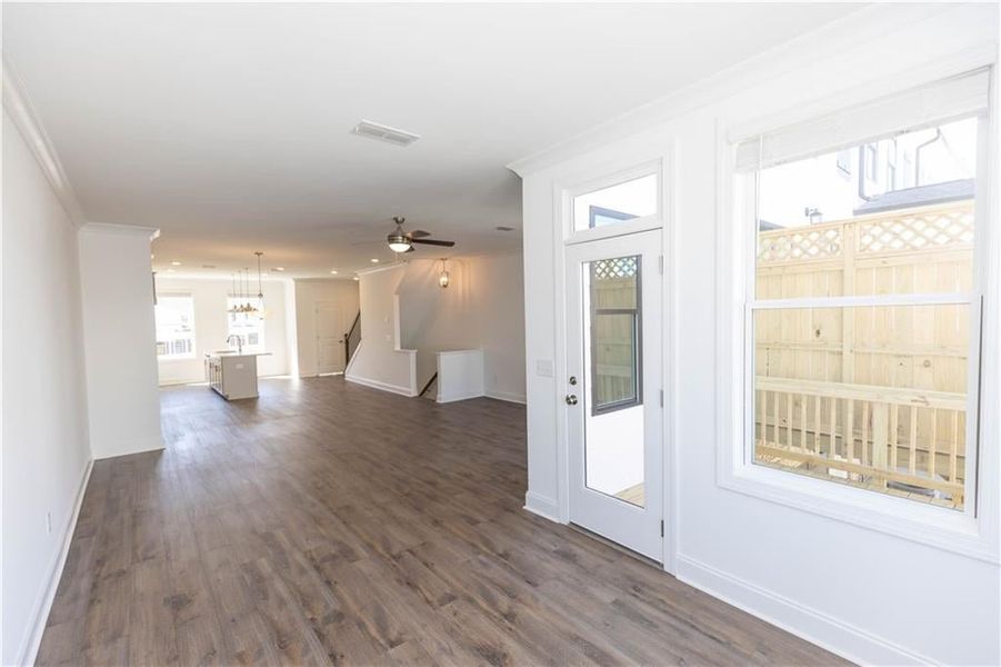 The sunroom open up to the deck. **Photo not of actual home, for representation purposes only. **