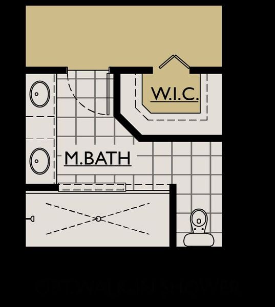 Juno floor plan option master bath walk in shower William Ryan Homes Tampa