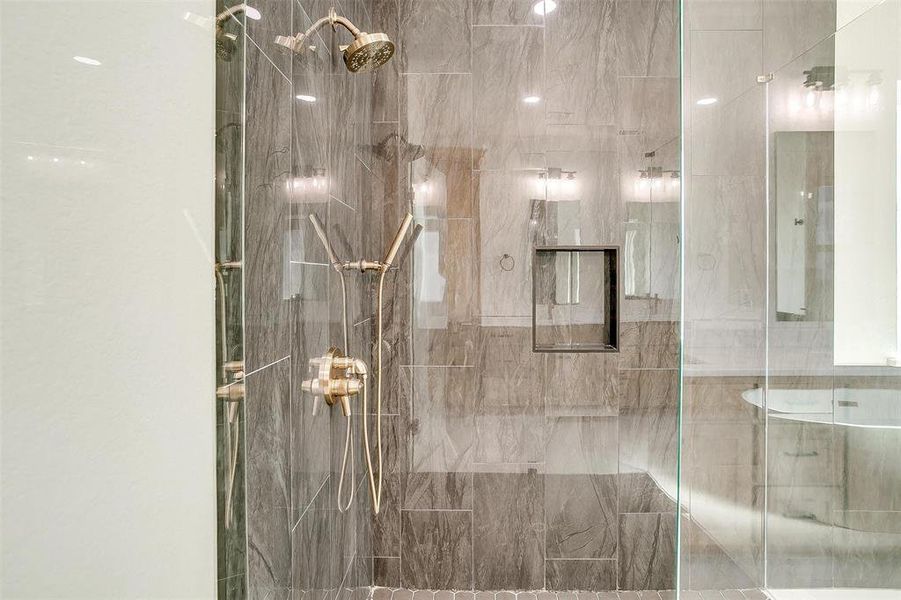 Bathroom with walk in shower