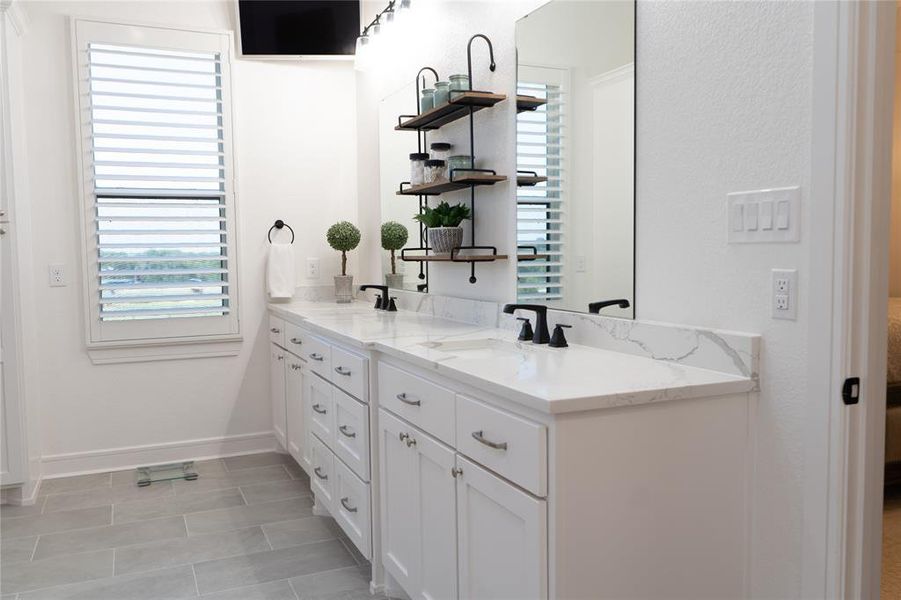 Bathroom featuring vanity