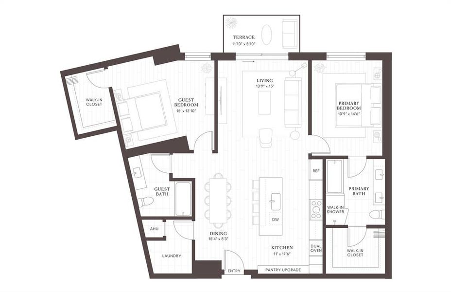 All renderings, maps, site plans, photos, simulated views, graphic images, drawings, and all other information regarding land outside of the project are for illustrative purposes only, may not be accurately depicted, may be changed at any time without notice, and should not be relied upon in deciding to purchase a unit. Intracorp does not own or control the land outside of the project and does not guarantee the current or future use thereof.