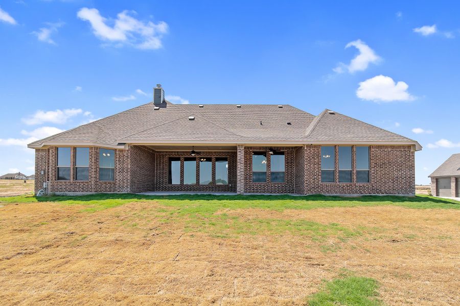 Back Yard | Concept 3634 at The Meadows in Gunter, TX by Landsea Homes