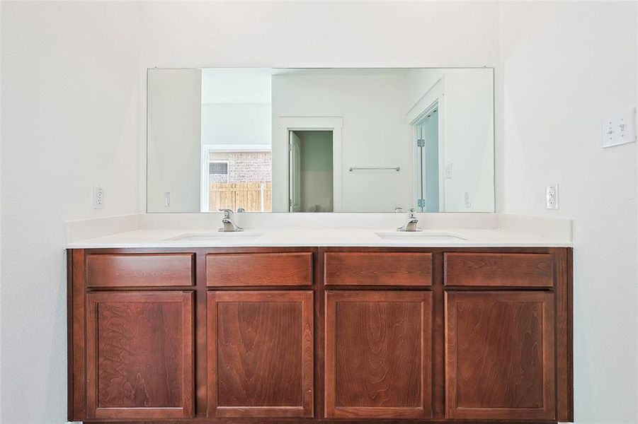 Bathroom featuring vanity