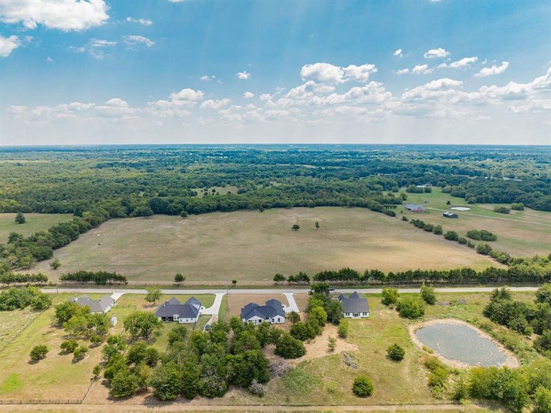 Birds eye view of property