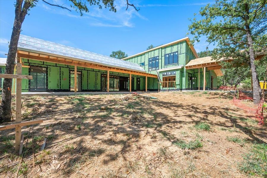 View of back of home for pool