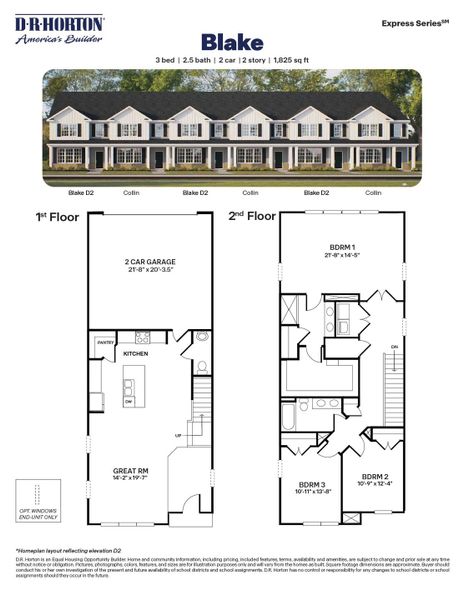 New construction Townhouse house Blake, 1012 Octans Way, Wendell, NC 27591 - photo