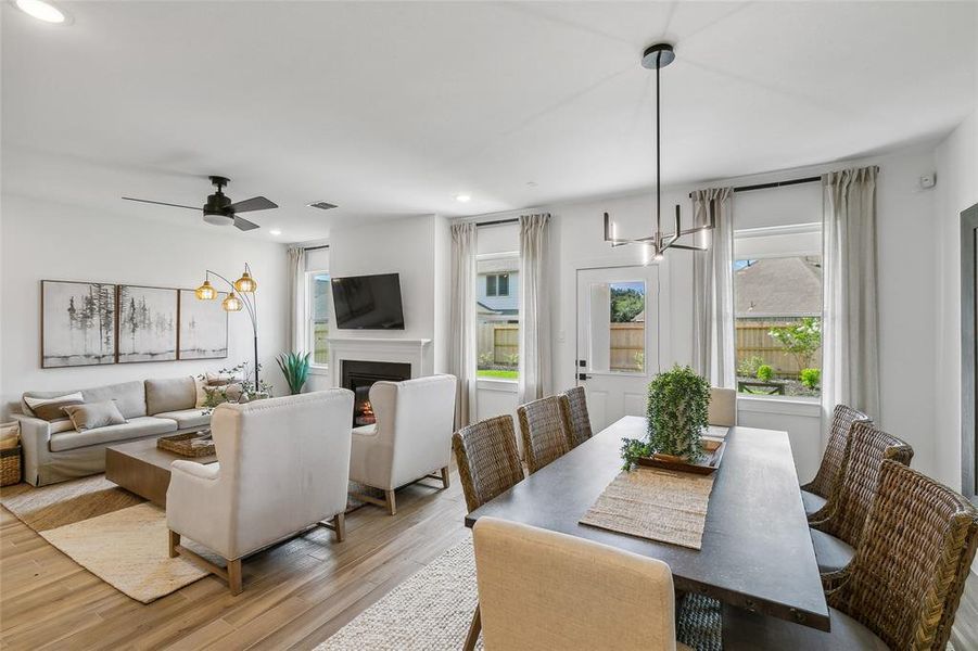 View of great room and dining area (*Photo not of actual home and used for illustration purposes only.)