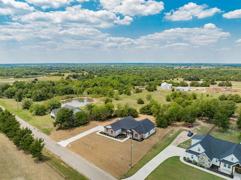 Bird's eye view featuring a rural view