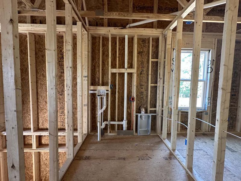 Laundry Room Construction Progress