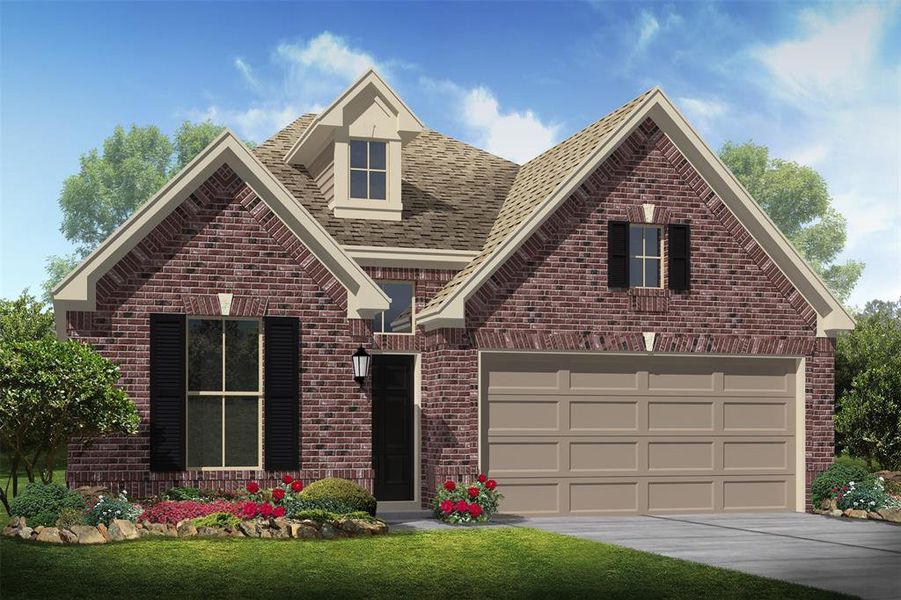 Stunning Fairbanks home design by K. Hovnanian® Homes with elevation A in beautiful Lexington Heights. (*Artist rendering used for illustration purposes only.)