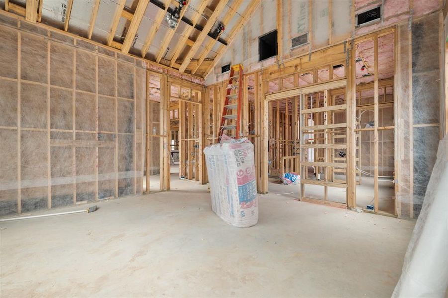 Your master bedroom is 18x17 with cathedral ceilings!