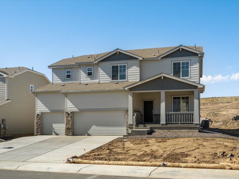 The Kenosha floorplan exterior image taken at a Meritage Homes community in Northern, Colorado.