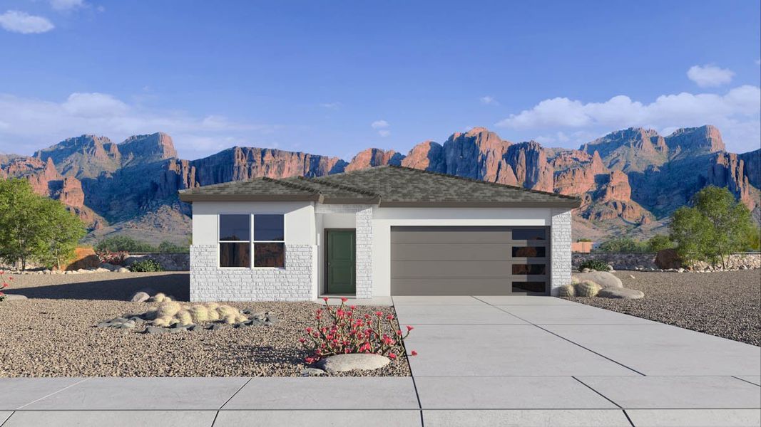 New construction Single-Family house 18609 W Desert Hollow Drive, Wittmann, AZ 85361 Lark- photo