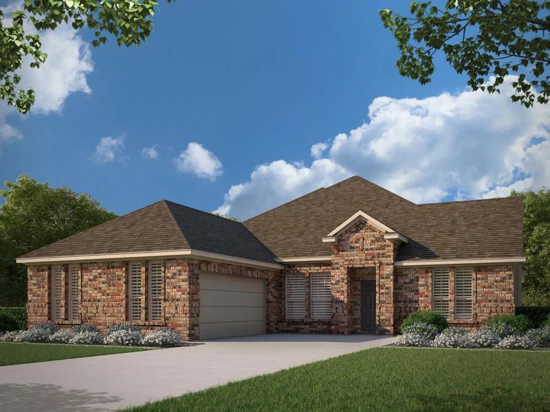 Elevation A | Concept 2404 at Abe's Landing in Granbury, TX by Landsea Homes