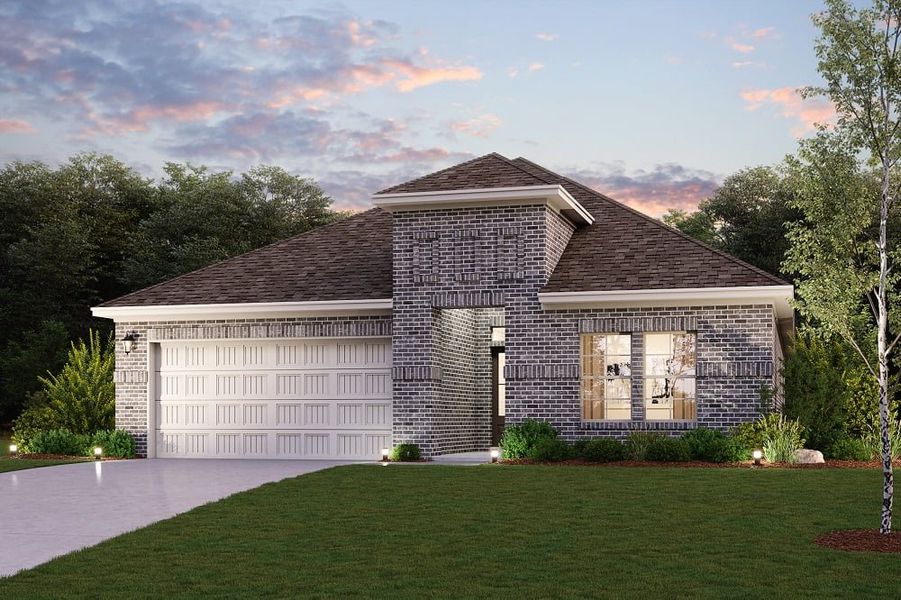 The Sadler elevation A in Dallas by Century Communities