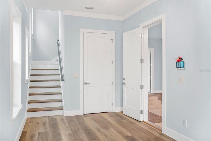 Entry Vestibule with Elevator Shaft door