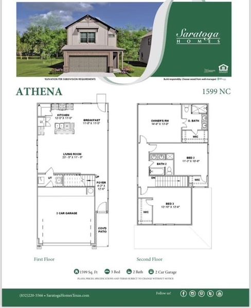 Explore the well-thought-out layout of the Athena floor plan, which includes a spacious living room, open kitchen, and three generously sized bedrooms upstairs. This layout is designed for both comfort and convenience, making it the ideal family home.