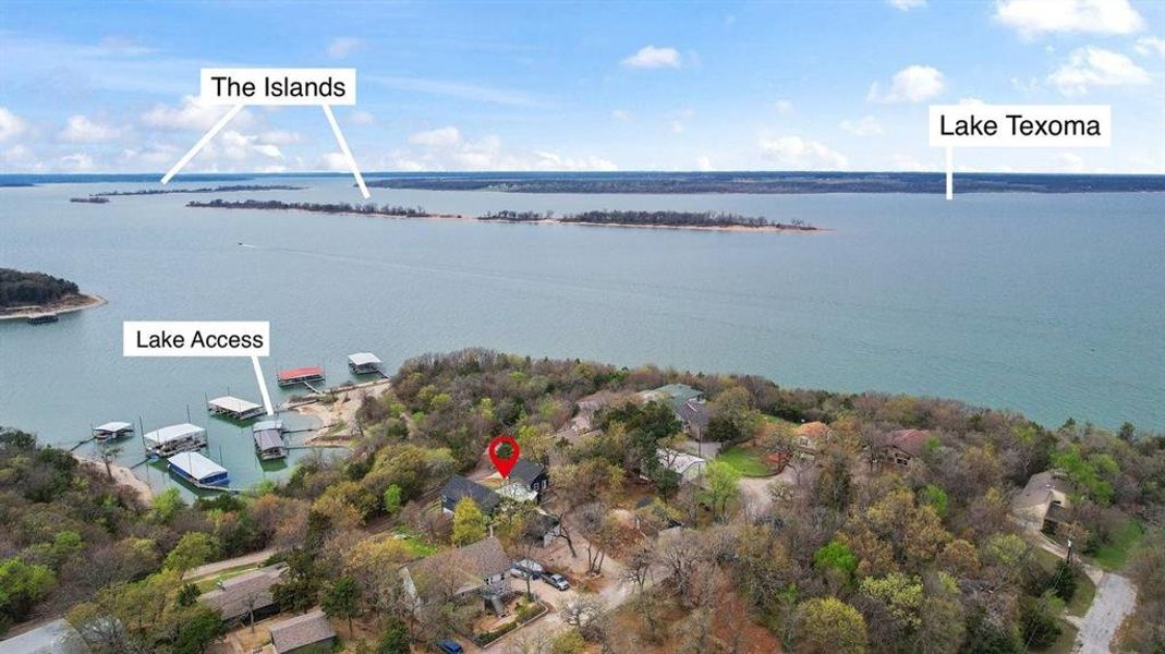 The Property Connects to Army Corp of Engineer's Land For Direct Lake Access and Spectacular View of The Islands