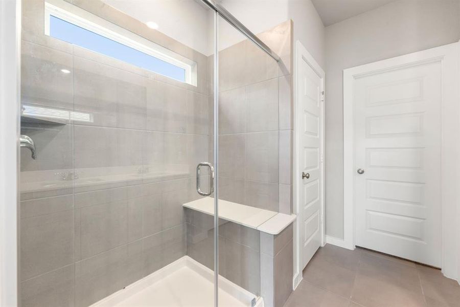 Step into the epitome of spa-like luxury with an oversized walk-in shower that redefines indulgence.