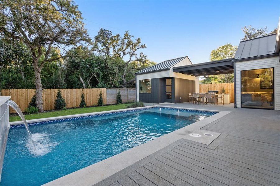 Swimming Pool with Water Feature