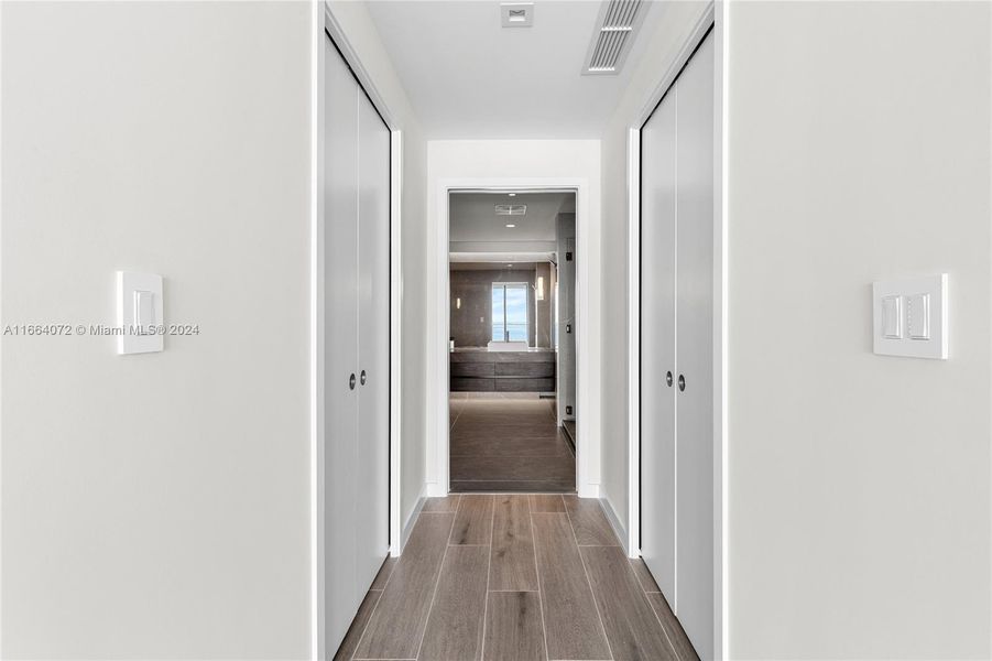 Entrance to closets and master bathroom