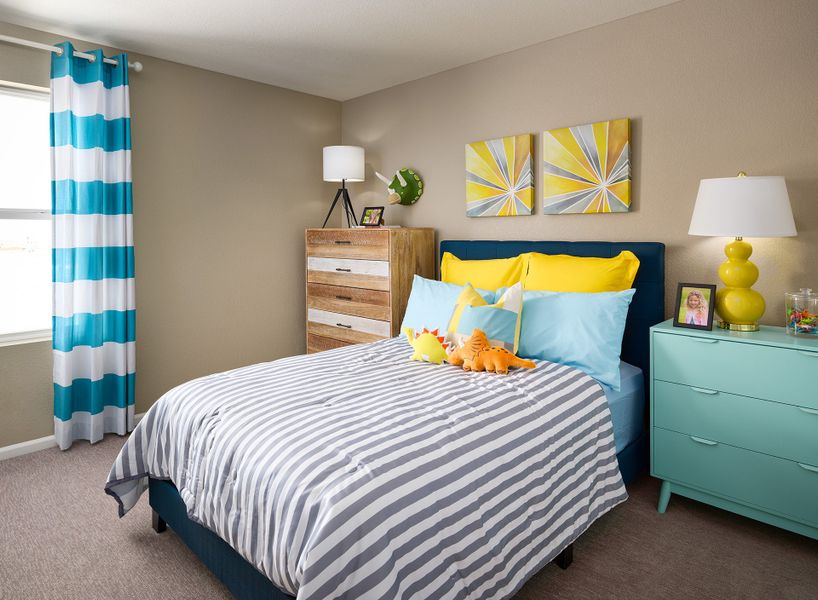 Large secondary bedrooms make customizing easy.