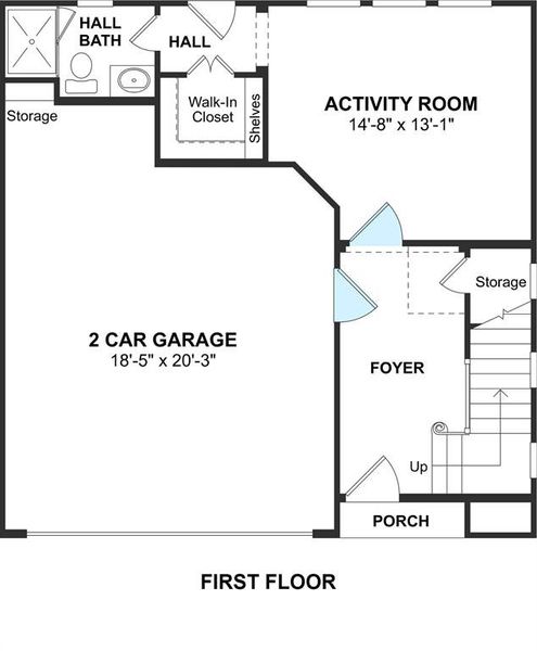 The Venice II floor plan by K. Hovnanian Homes. 1st Floor shown. *Prices, plans, dimensions, features, specifications, materials, and availability of homes or communities are subject to change without notice or obligation.