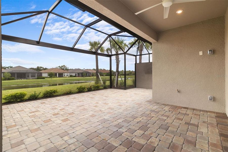 Extended Screen Enclosed Lanai with Lake View