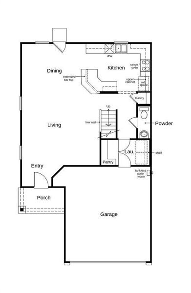 This floor plan features 3 bedrooms, 2 full baths, 1 half bath and over 1,900 square feet of living space.