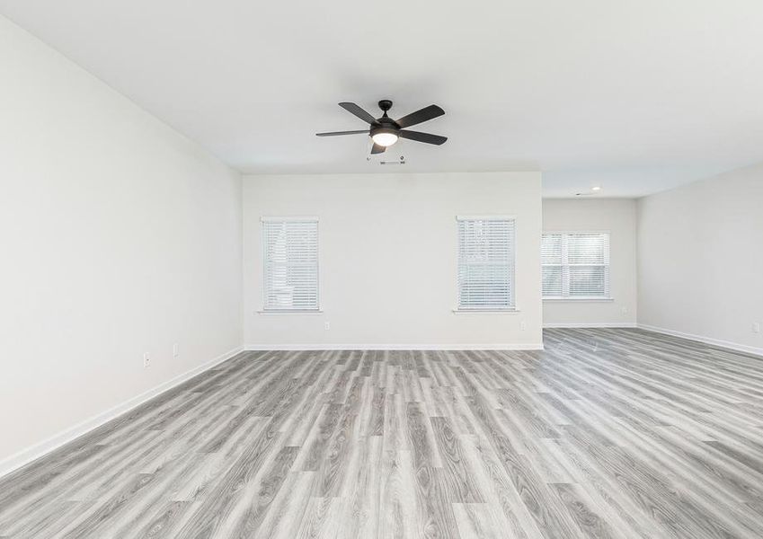 Set up your couches and tv to make this family room feel like home