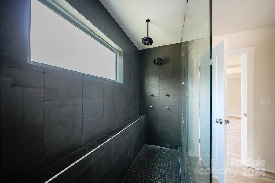 8' Ceramic Tile Shower with Spa Package.