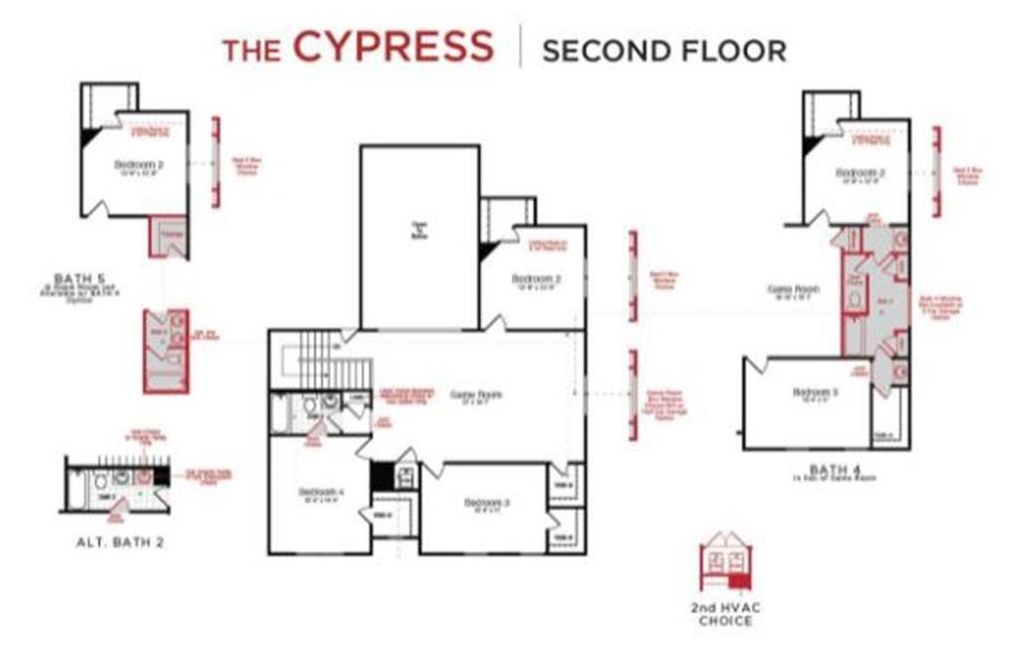 Cypress Second Floor Plan