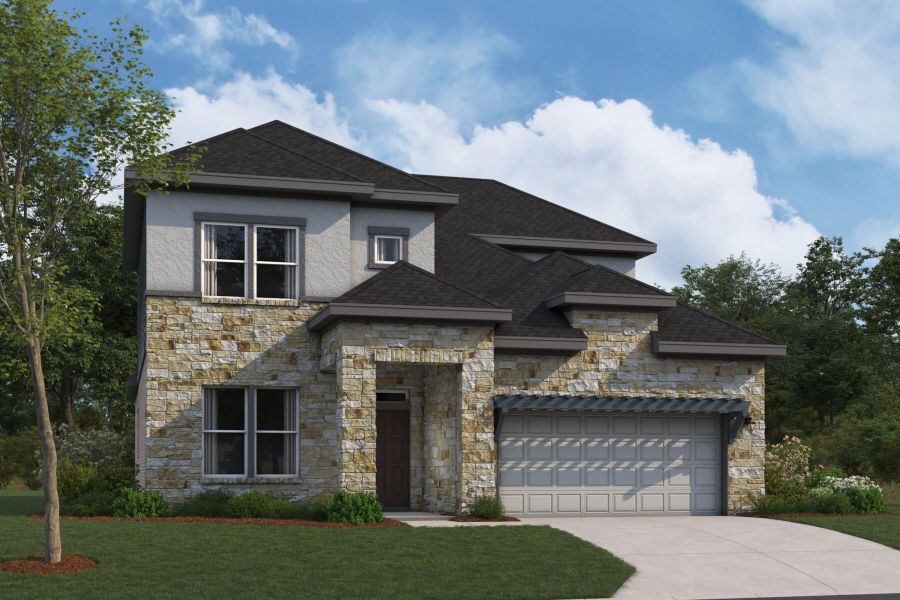 New construction Single-Family house Franklin II, 828 Sanger Lane, Leander, TX 78641 - photo