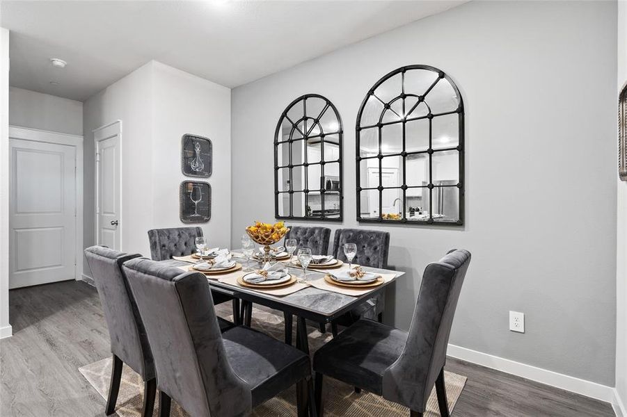 Dining room featuring hardwood / wood-style flooring