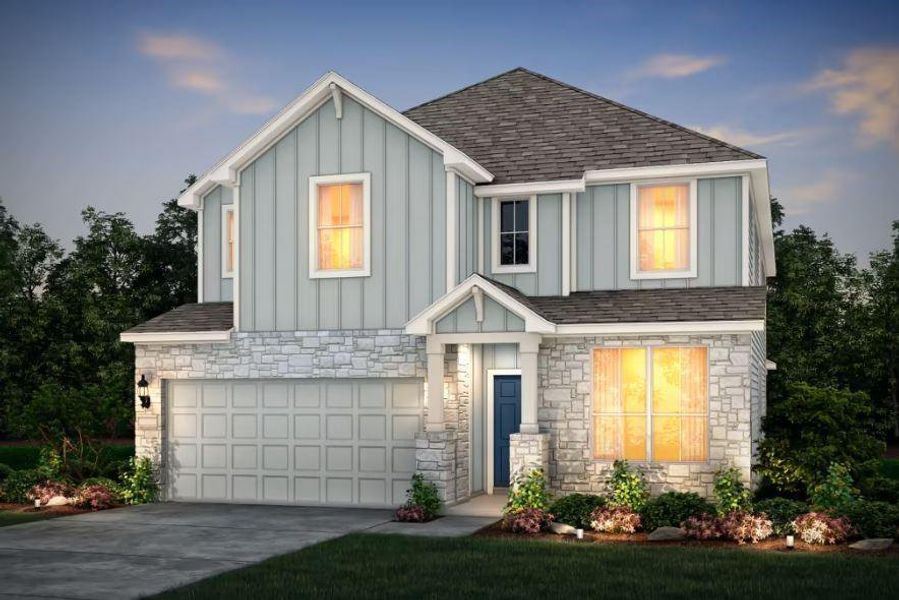 Pulte Homes, Riverdale elevation F, rendering