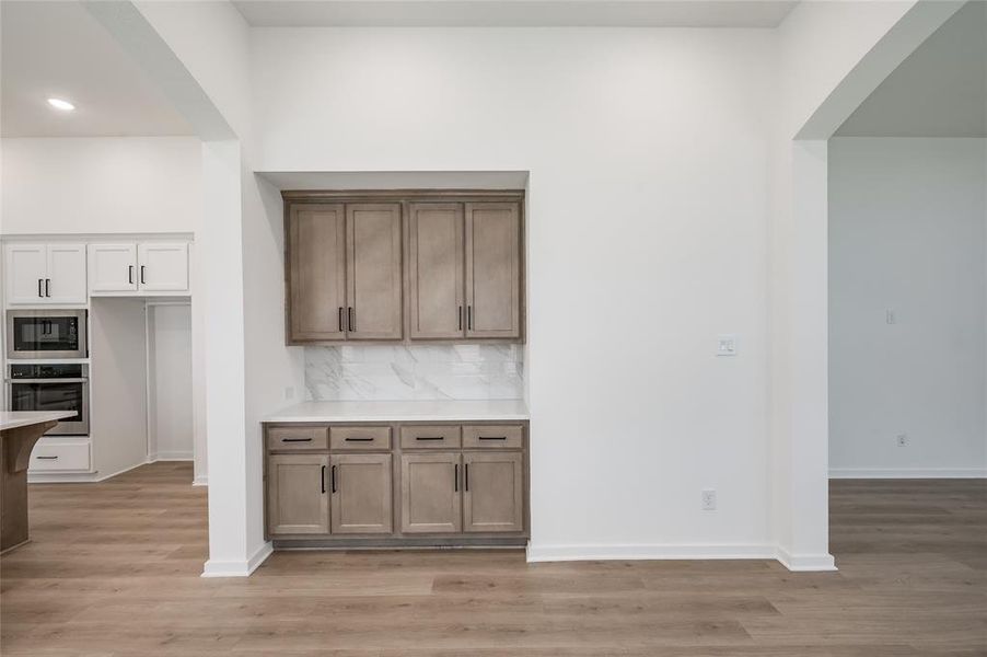 Dining room built-in cabinetry.