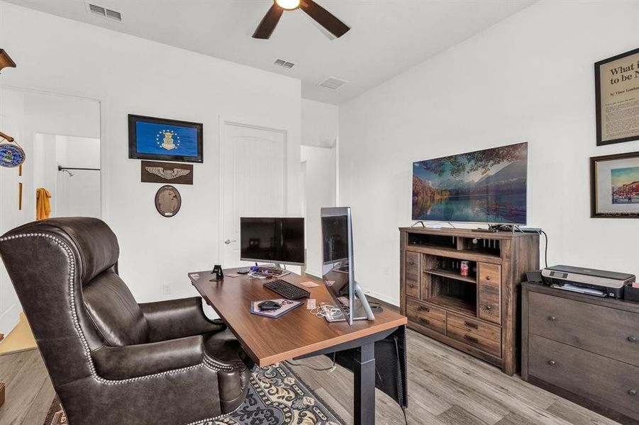 Bedroom 3 converted into a home office