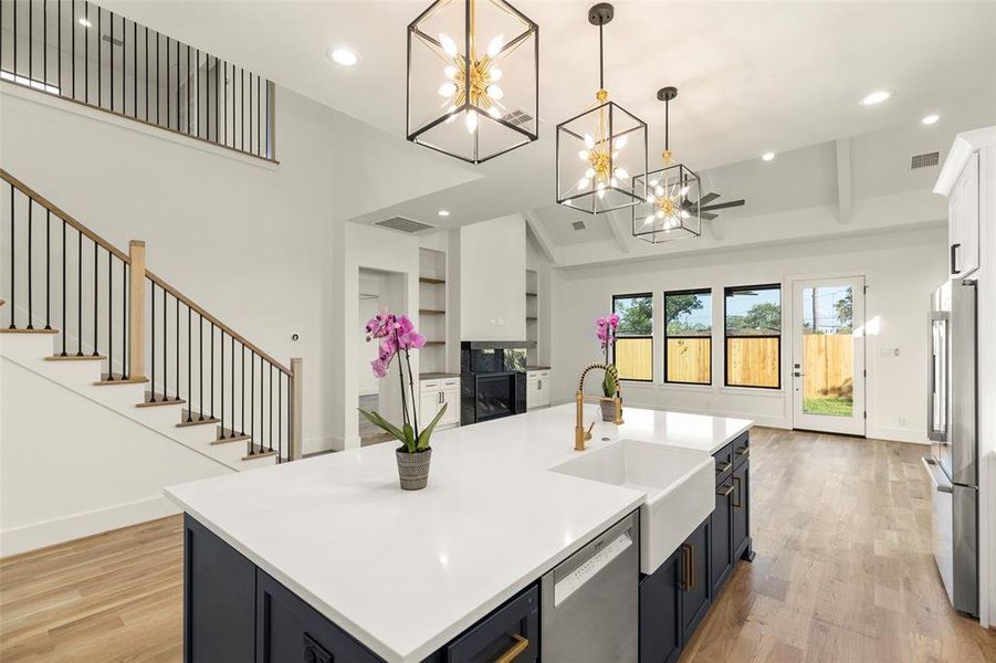 Clean and elegant comes to mind about this wonderful kitchen