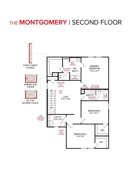 The Montgomery Floorplan Second Floor