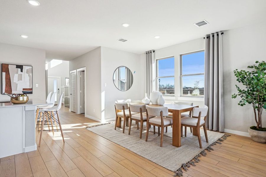 Dining Room in the Willow home plan by Trophy Signature Homes