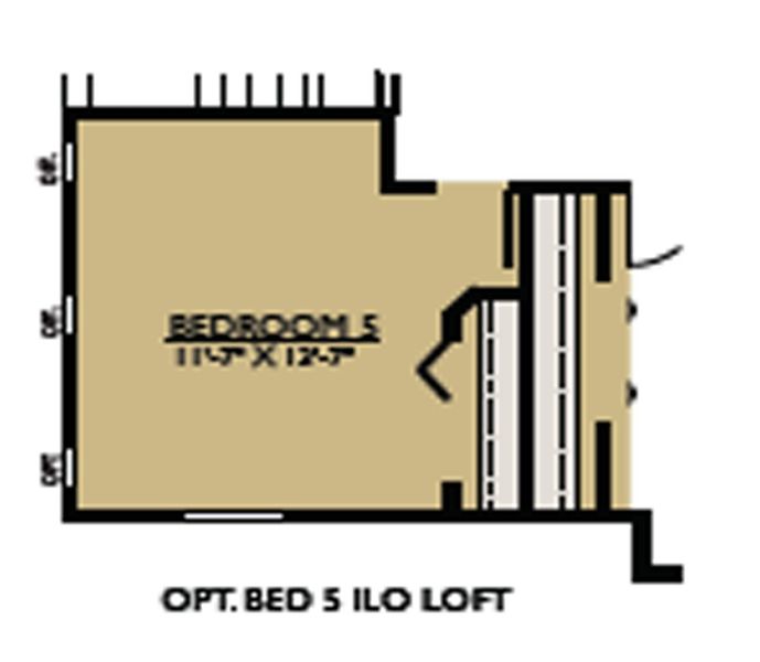 Sandalwood floor plan option bedroom five in lieu of loft William Ryan Homes Tampa