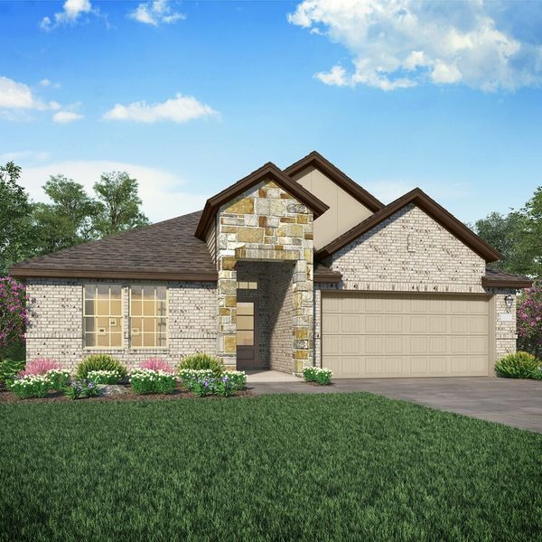 New construction Single-Family house Brenham II, 7703 Iris Peak Drive, Katy, TX 77493 - photo