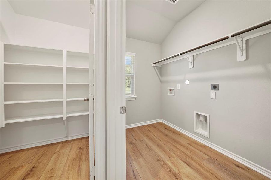 Walk in pantry and laundry room