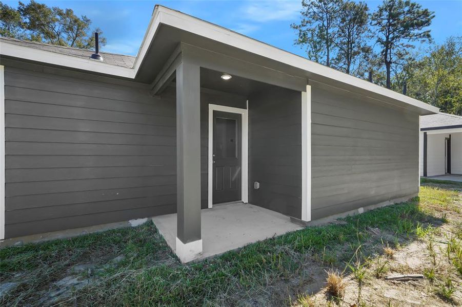 Nice covered back patio