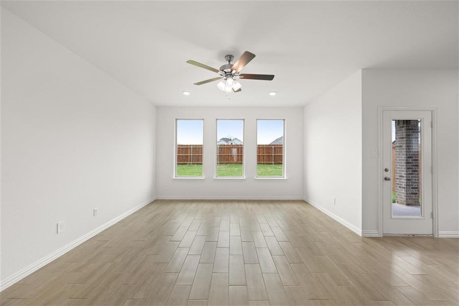 Living Space Overlooking Backyard