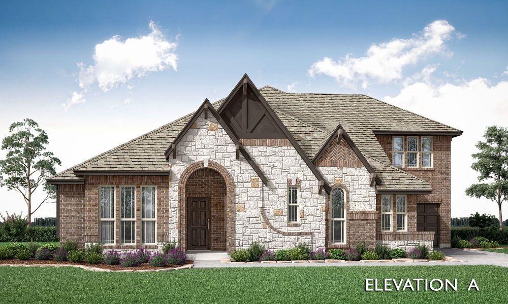 Elevation A. 3,299sf New Home in Godley, TX