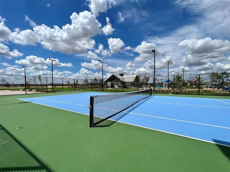 Play a friendly game of tennis.