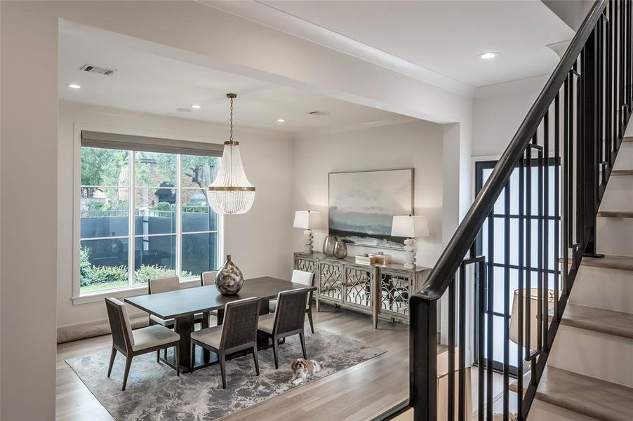 Everyone loves to gather in this inviting dining room!