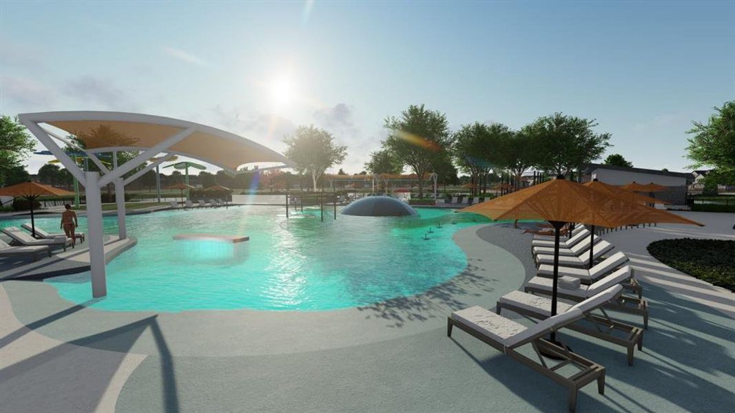 View of pool featuring a patio area