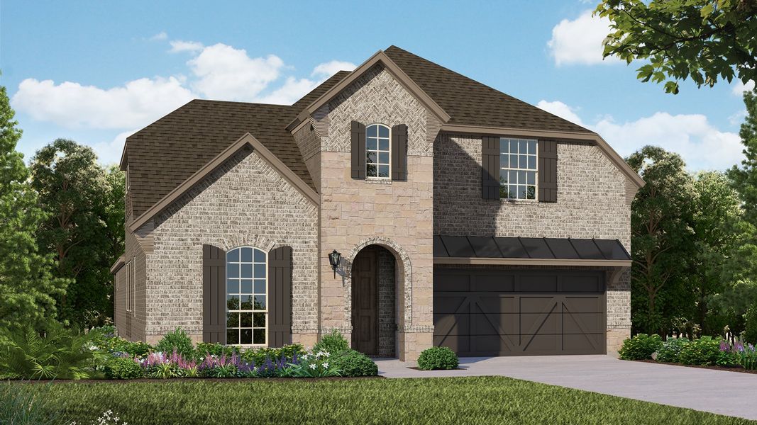 Plan 1155 Elevation C with Stone